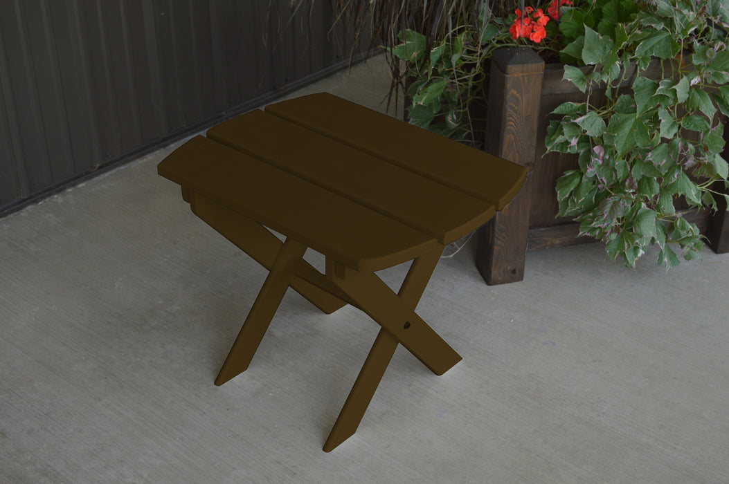 A&L Furniture Co. Amish-Made Pine Folding Oval End Table