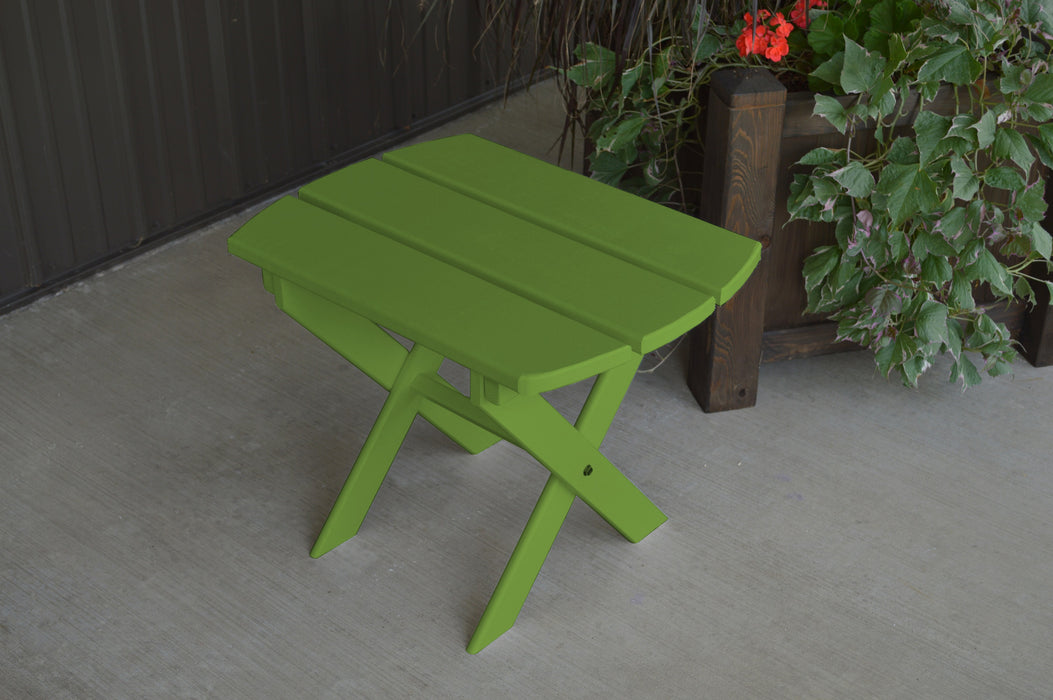 A&L Furniture Co. Amish-Made Pine Folding Oval End Table