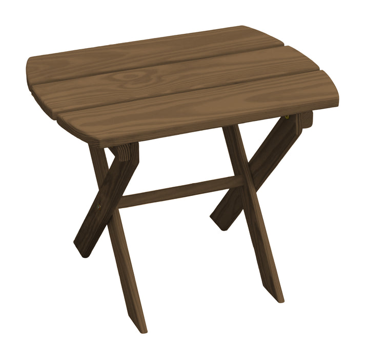 A&L Furniture Co. Amish-Made Pine Folding Oval End Table