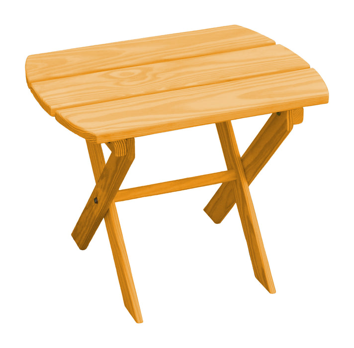 A&L Furniture Co. Amish-Made Pine Folding Oval End Table