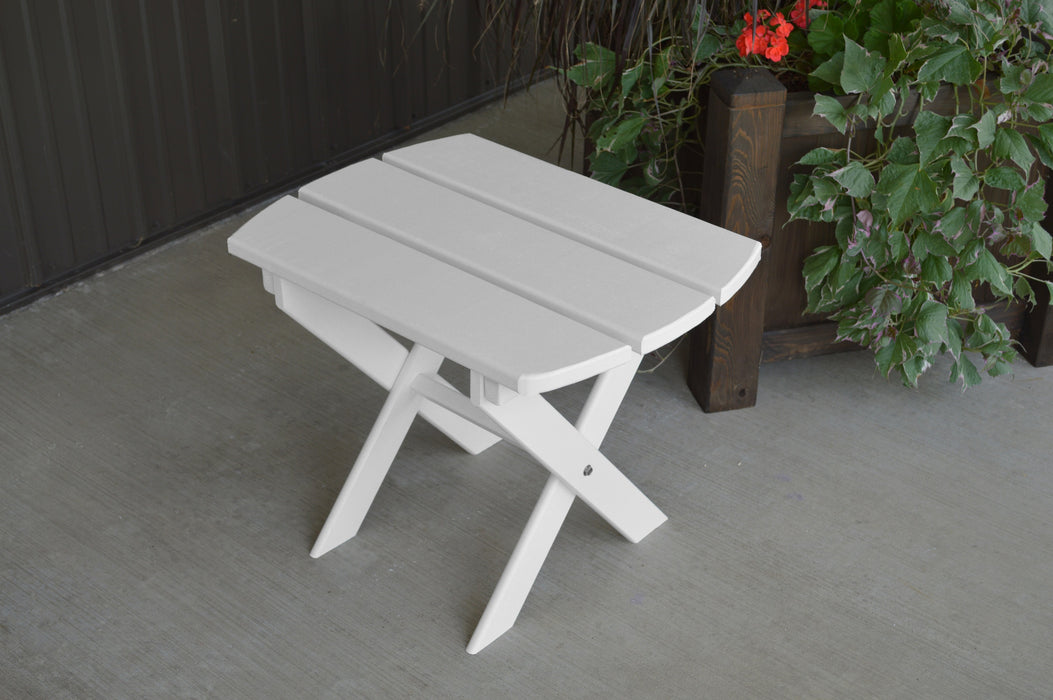 A&L Furniture Co. Amish-Made Pine Folding Oval End Table