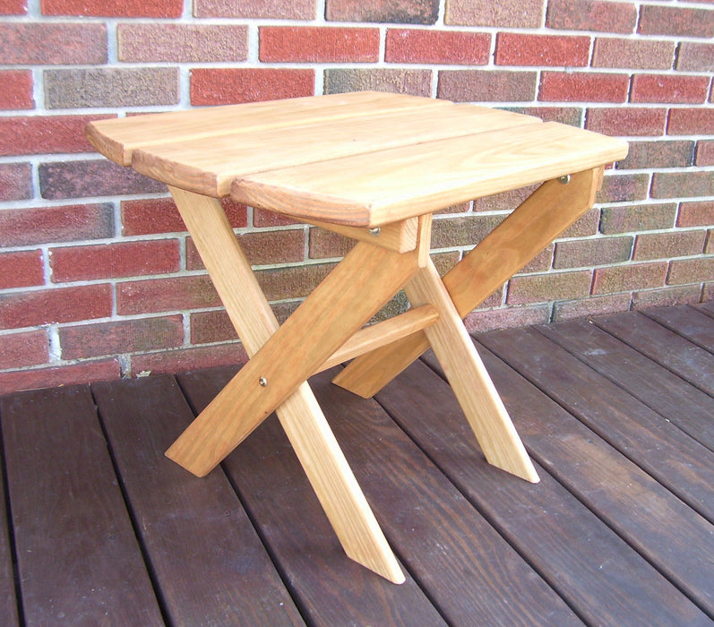 A&L Furniture Co. Amish-Made Pressure-Treated Pine Folding Oval End Table
