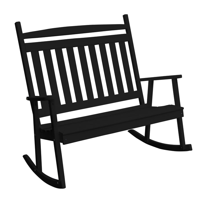 A&L Furniture Co. Amish-Made Pine Double Classic Porch Rocker