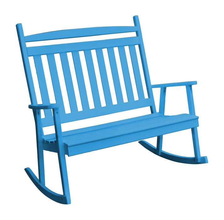 A&L Furniture Co. Amish-Made Pine Double Classic Porch Rocker