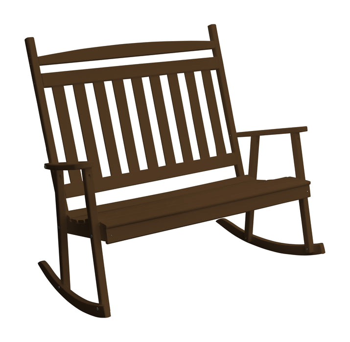A&L Furniture Co. Amish-Made Pine Double Classic Porch Rocker
