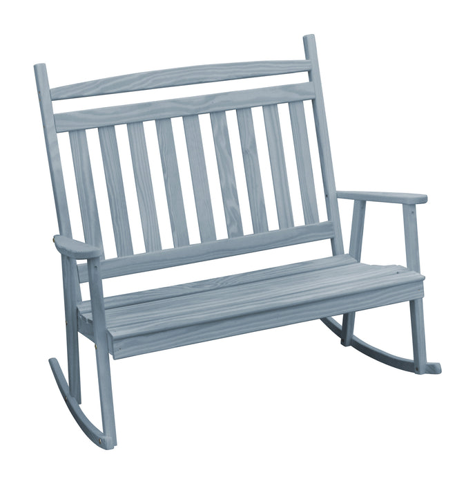 A&L Furniture Co. Amish-Made Pine Double Classic Porch Rocker