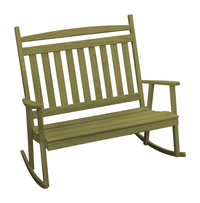 A&L Furniture Co. Amish-Made Pine Double Classic Porch Rocker