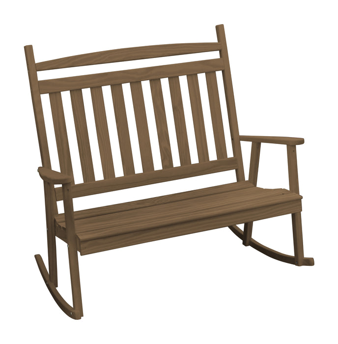 A&L Furniture Co. Amish-Made Pine Double Classic Porch Rocker