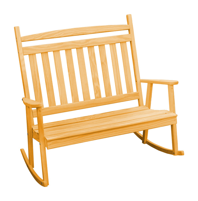 A&L Furniture Co. Amish-Made Pine Double Classic Porch Rocker