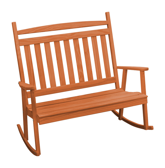 A&L Furniture Co. Amish-Made Pine Double Classic Porch Rocker