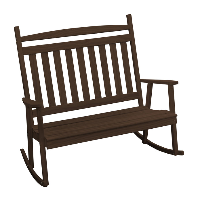 A&L Furniture Co. Amish-Made Pine Double Classic Porch Rocker