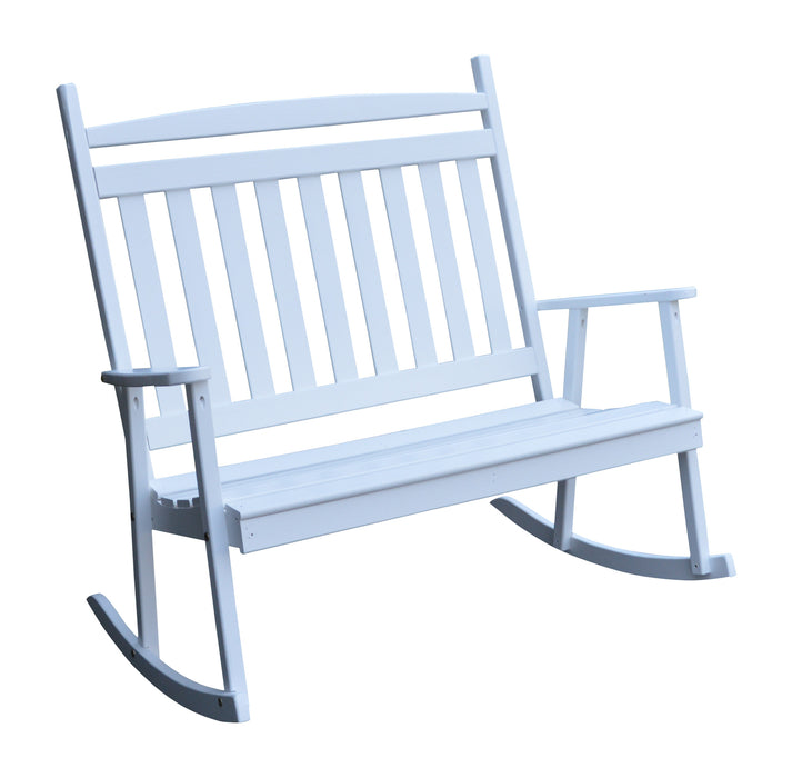 A&L Furniture Co. Amish-Made Pine Double Classic Porch Rocker