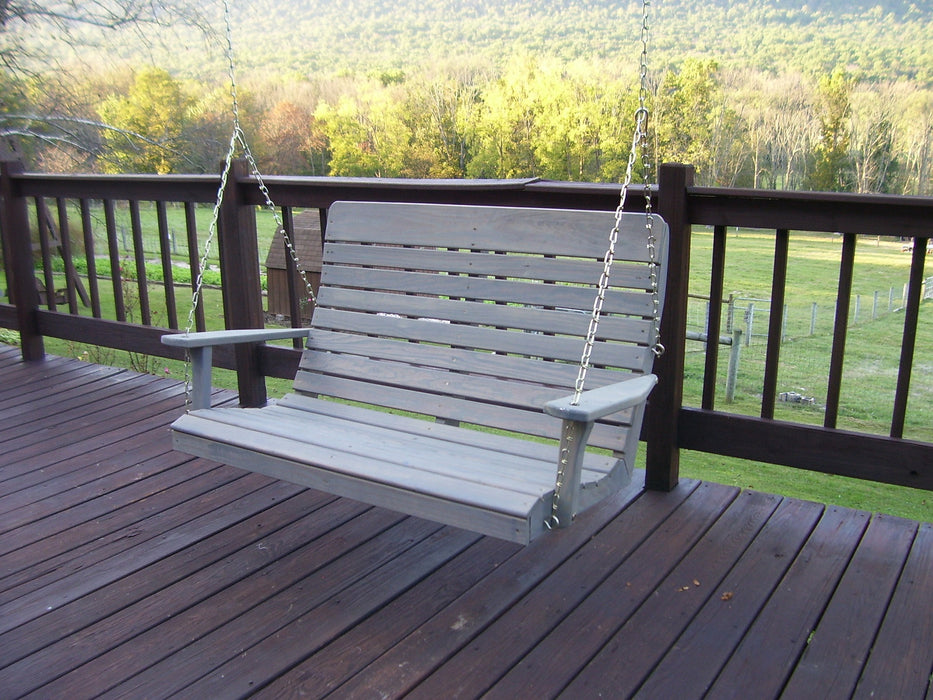 A&L Furniture Co. Amish-Made Pressure-Treated Pine Highback Porch Swings