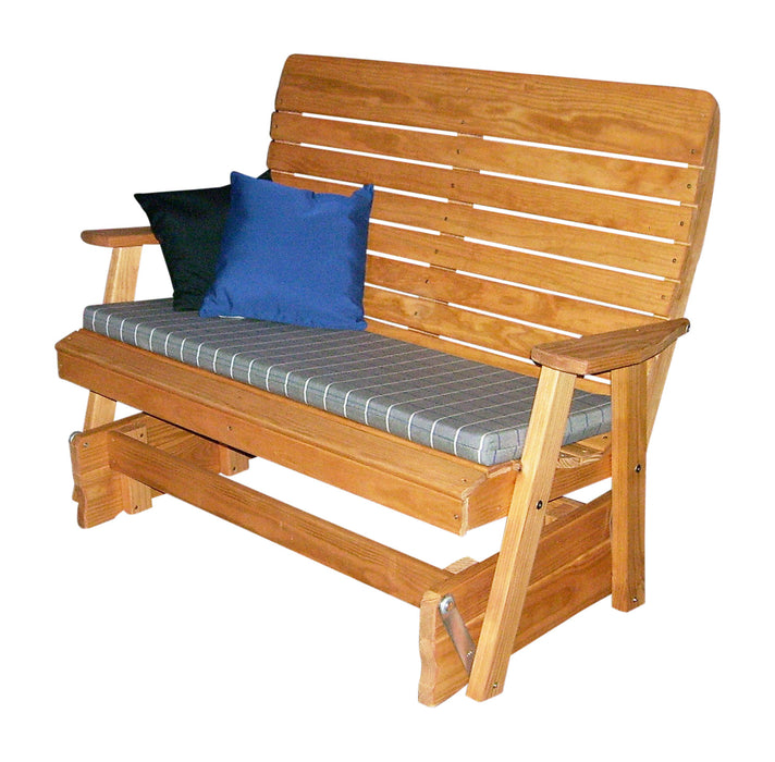 A&L Furniture Co. Amish-Made Pressure-Treated Pine Highback Glider Benches