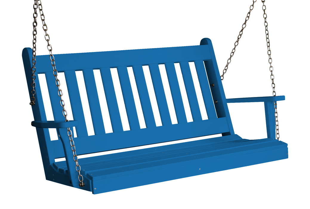 A&L Furniture Co. Amish-Made Poly Traditional English Porch Swings
