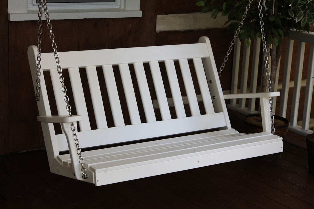 A&L Furniture Co. Amish-Made Poly Traditional English Porch Swings