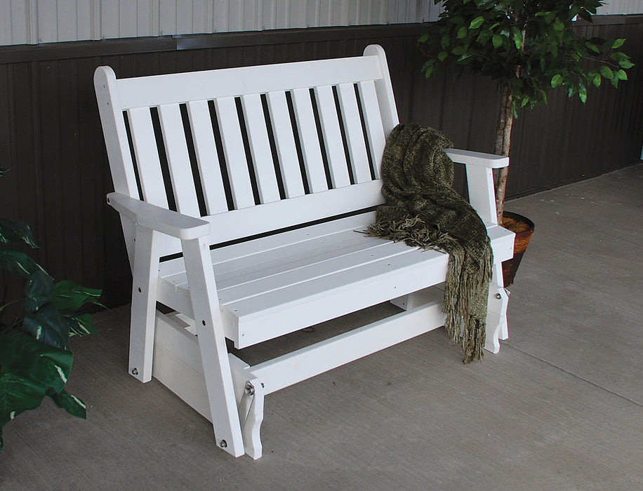 A&L Furniture Co. Amish-Made Poly Traditional English Glider Benches