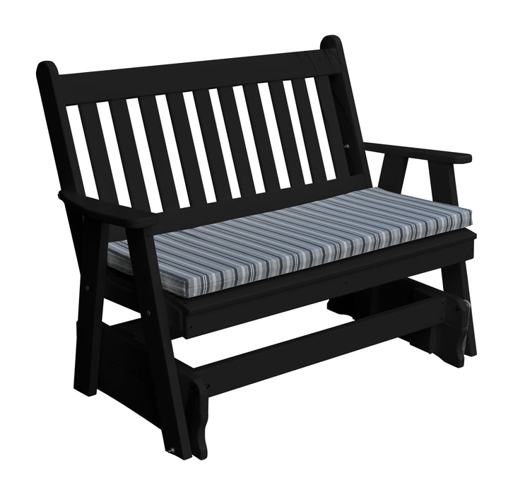 A&L Furniture Co. Amish-Made Poly Traditional English Glider Benches