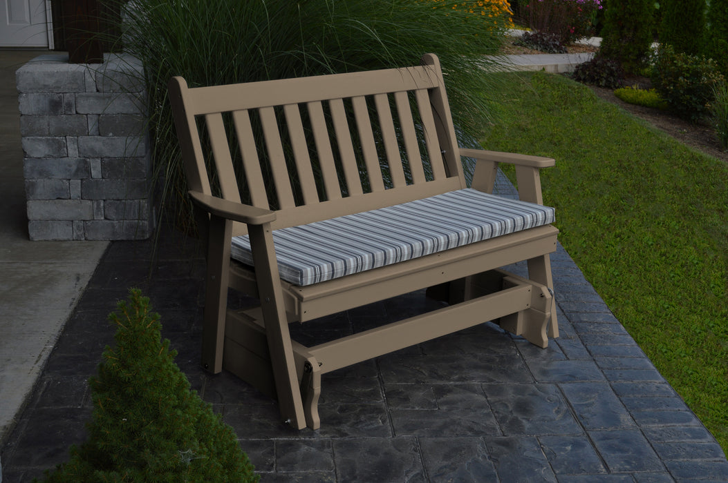 A&L Furniture Co. Amish-Made Poly Traditional English Glider Benches