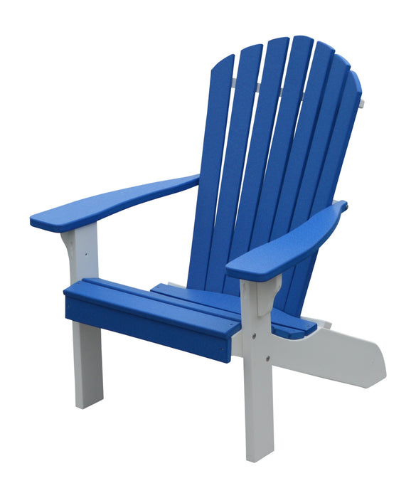 A&L Furniture Co. Amish-Made Two-Tone Poly Adirondack Chairs with White Frame