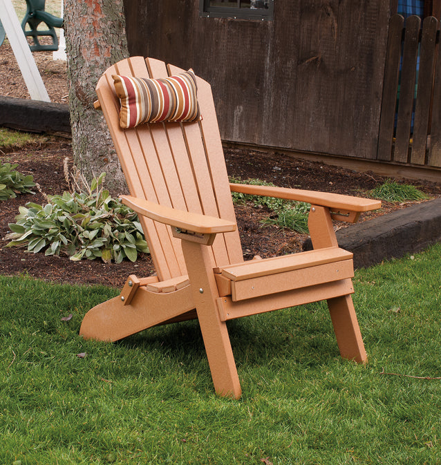 A&L Furniture Co. Folding/Reclining Poly Adirondack Chairs with Pullout Ottoman