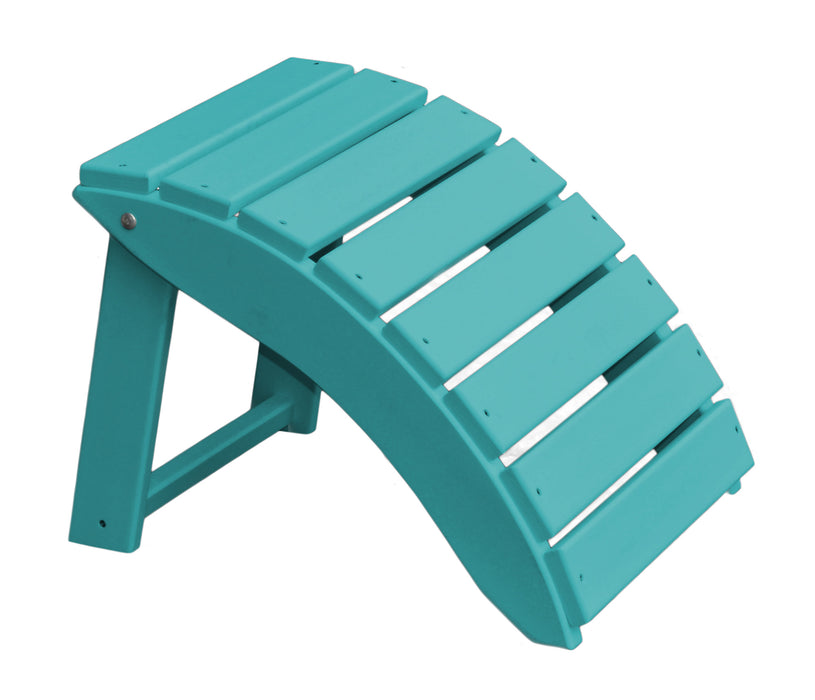 A&L Furniture Co. Amish-Made Folding Poly Ottoman for Adirondack Chairs