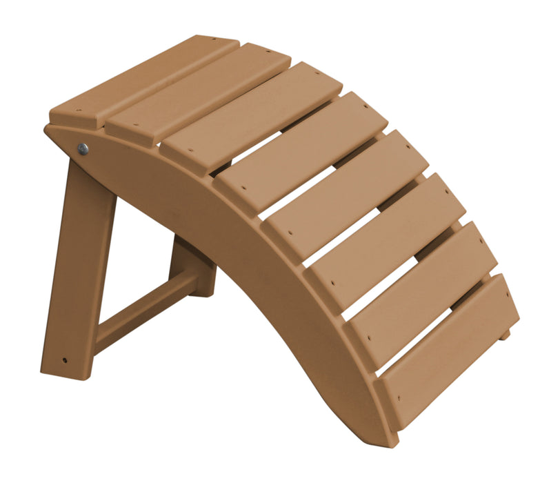 A&L Furniture Co. Amish-Made Folding Poly Ottoman for Adirondack Chairs