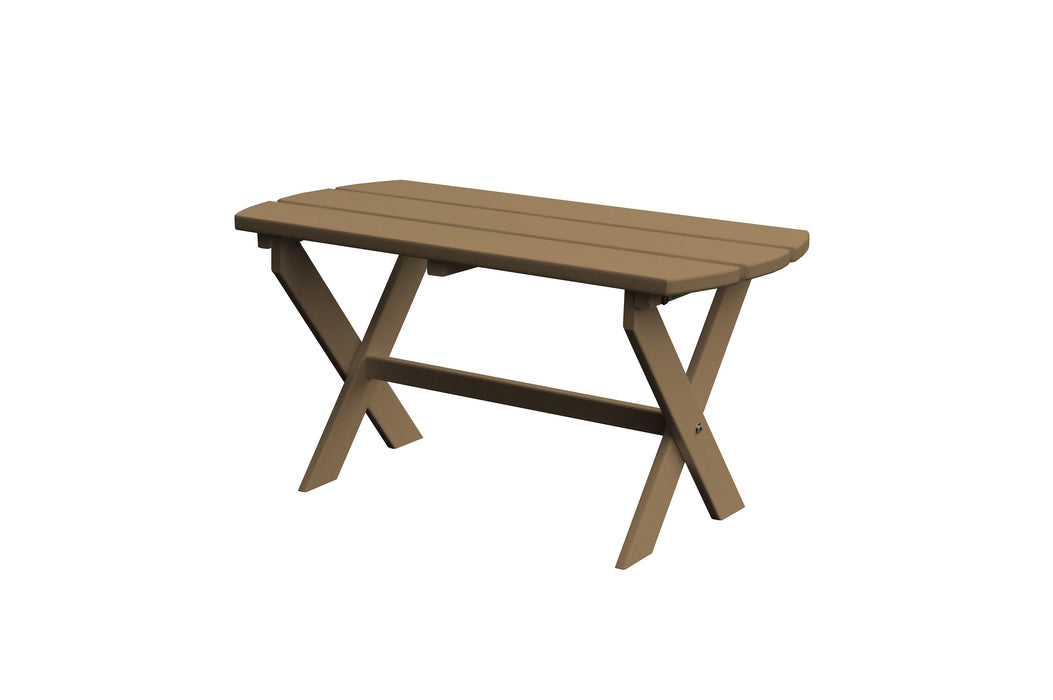 A&L Furniture Co. Amish-Made Poly Folding Oval Coffee Table