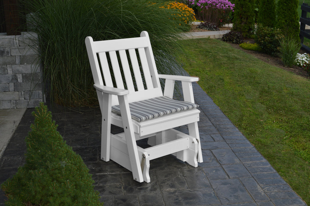 A&L Furniture Co. Amish-Made Poly Traditional English Glider Chair