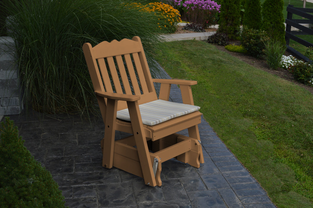 A&L Furniture Co. Amish-Made Poly Royal English Glider Chair