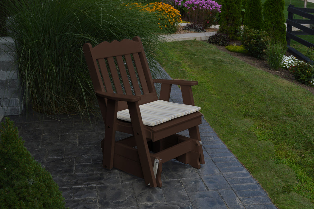 A&L Furniture Co. Amish-Made Poly Royal English Glider Chair