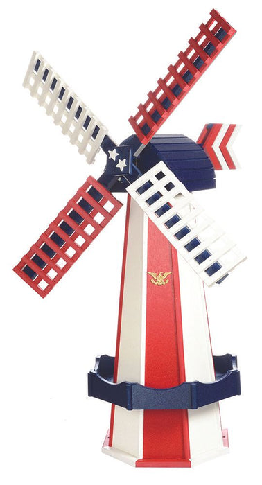 Patriotic Red, White & Blue Poly Windmill Lawn Ornaments