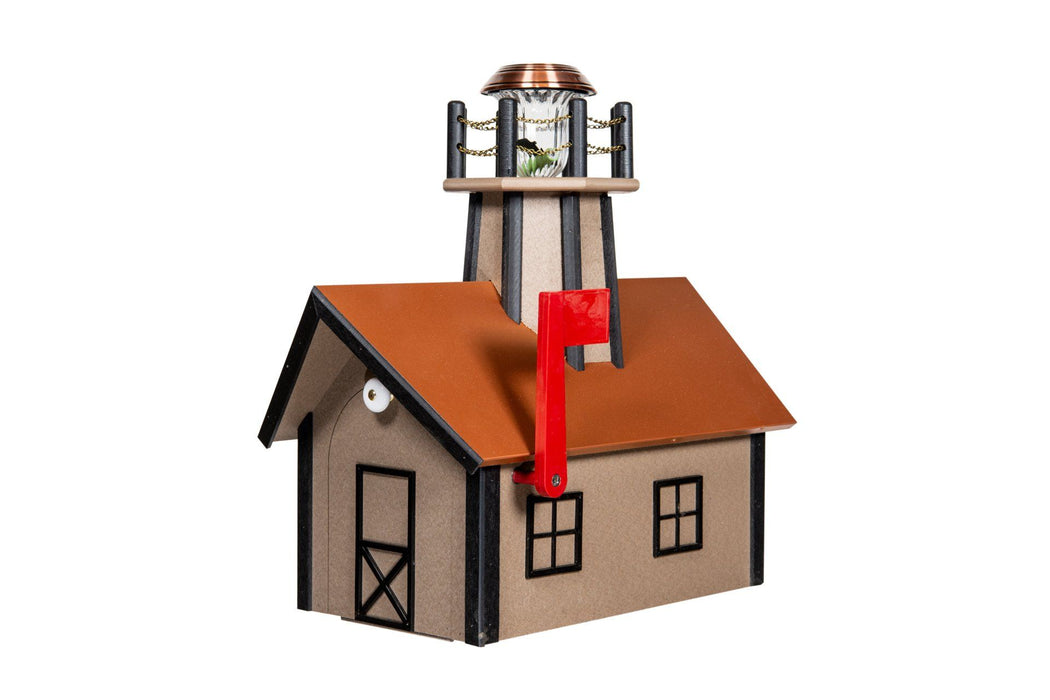 Amish-Made Wooden Lighthouse Mailboxes