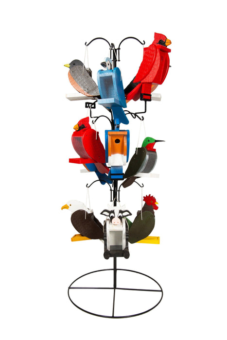 Amish-Made Bird-Shaped Wooden Birdfeeders