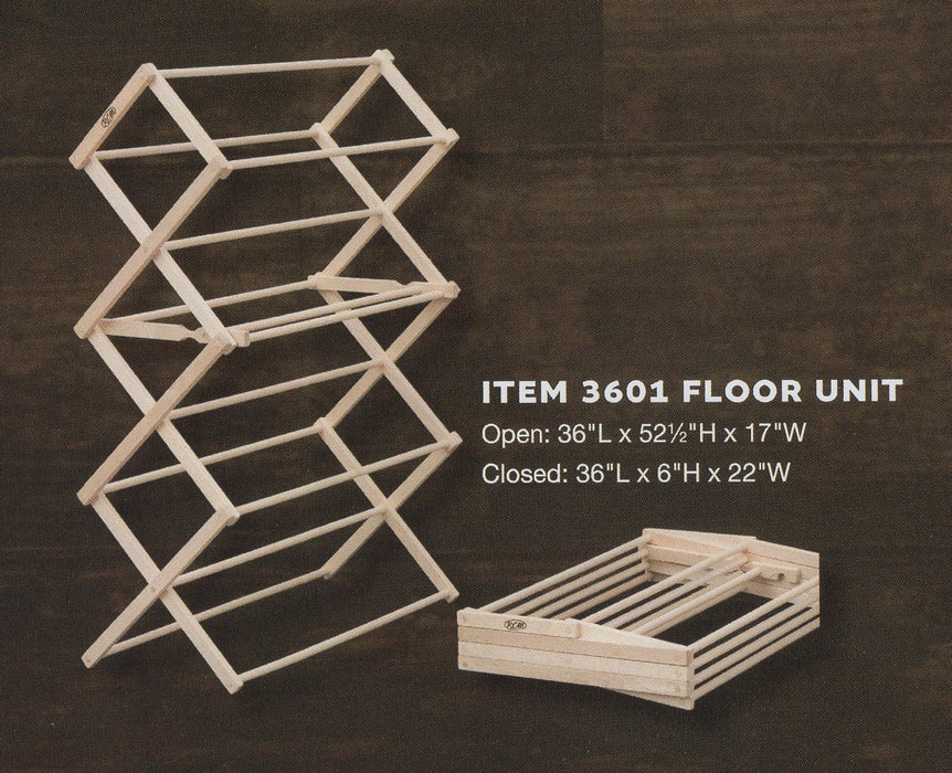Amish Clothes Drying Rack - Folding Rack that easily Expands for hanging damp or wet clothes