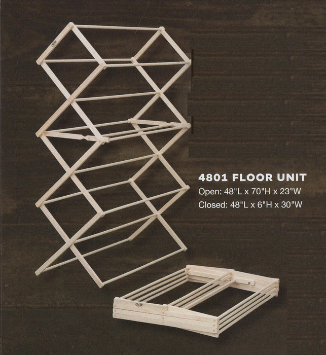 Amish Clothes Drying Rack - Folding Rack that easily Expands for hanging damp or wet clothes