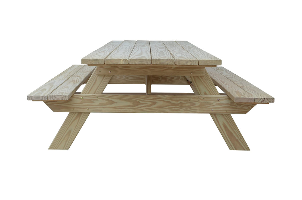 A&L Furniture Co. 8' Amish-Made Rectangular Pressure-Treated Pine Heavy Duty Park Tables