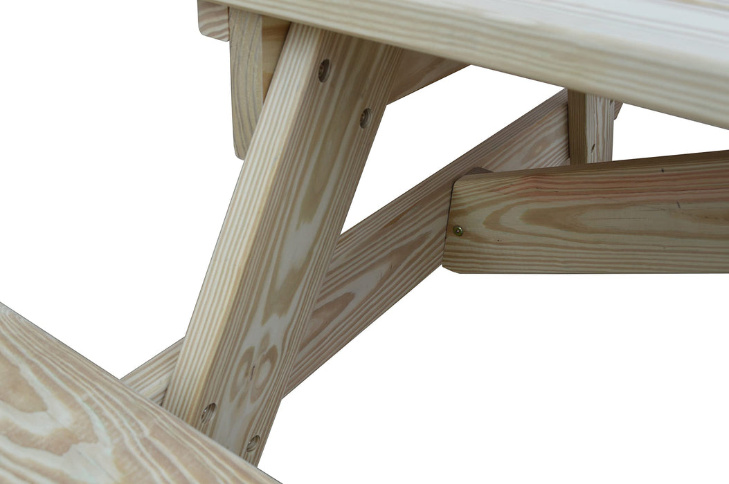 A&L Furniture Co. 8' Amish-Made Rectangular Pressure-Treated Pine Heavy Duty Park Tables