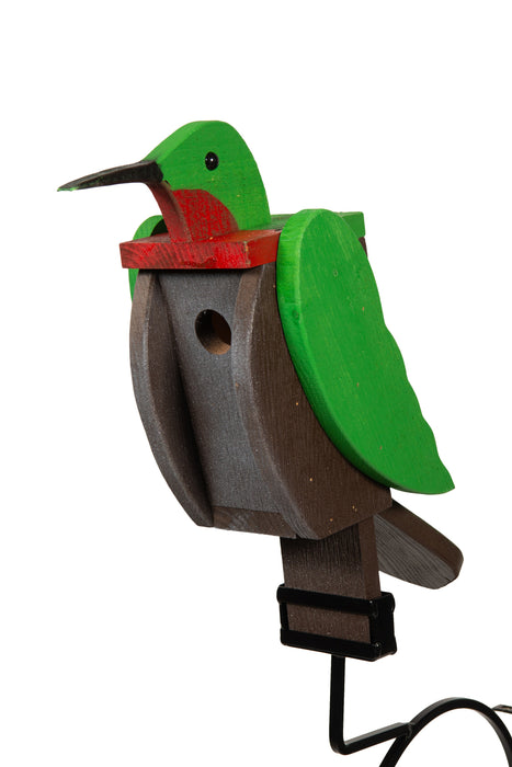 Amish-Made Deluxe Bird-Shaped Birdhouses