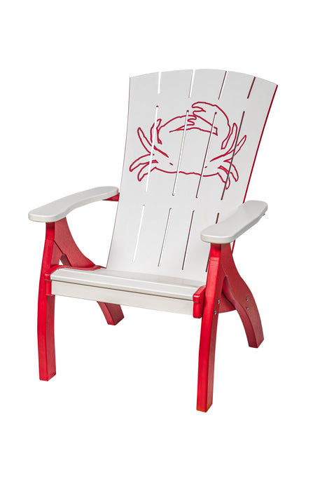 Amish-Made Bayside Collection Poly Reclining Patio Chairs with Ocean Designs