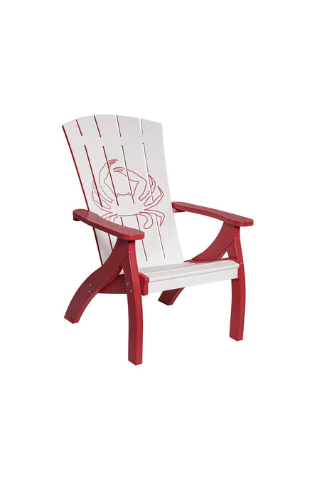 Amish-Made Bayside Collection Poly Reclining Patio Chairs with Ocean Designs