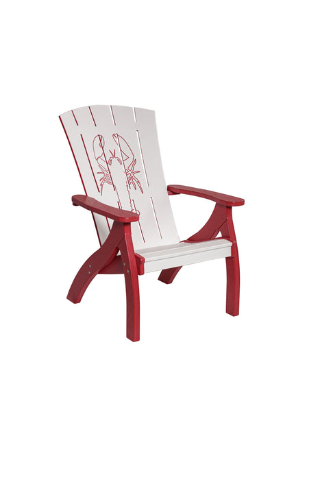 Amish-Made Bayside Collection Poly Reclining Patio Chairs with Ocean Designs