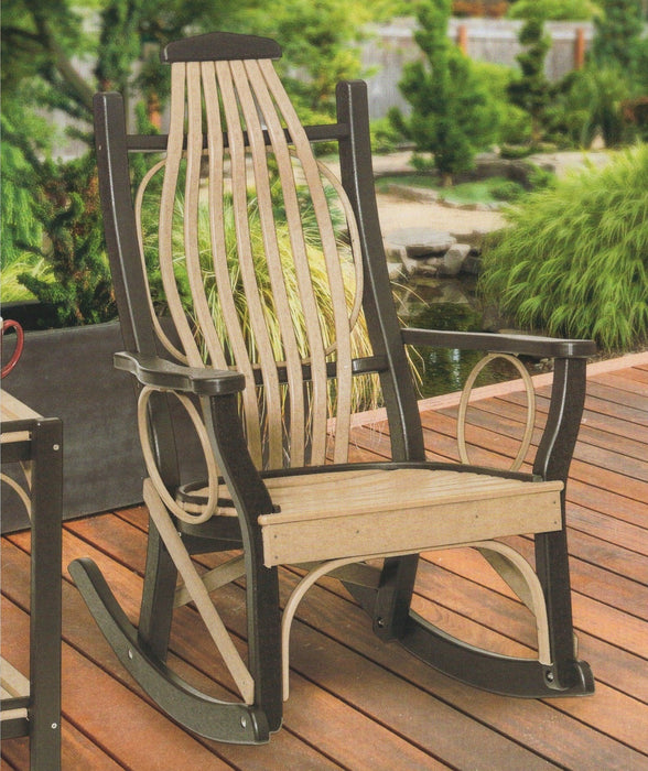 Amish-Made Poly Bentwood Style Rocking Chair with Round Trim - Local Purchase at our Boutique in Downingtown PA only.  Rocker!