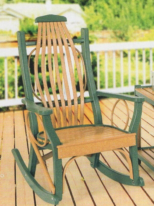 Amish-Made Poly Bentwood Style Rocking Chair with Round Trim - Local Purchase at our Boutique in Downingtown PA only.  Rocker!