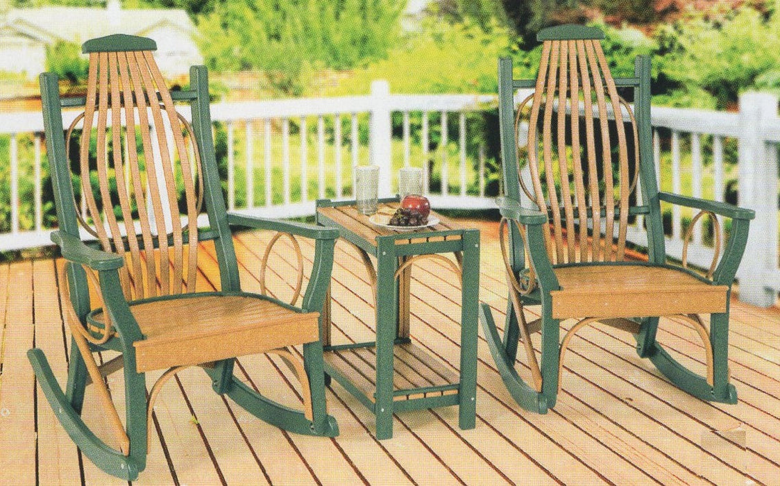 Amish-Made Poly Accent Table with Round Trim - Local Pickup at our Boutique in Downingtown PA Only SR-ATwT