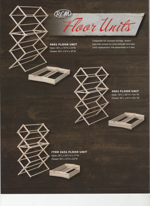 Amish Clothes Drying Rack - Folding Rack that easily Expands for hanging damp or wet clothes