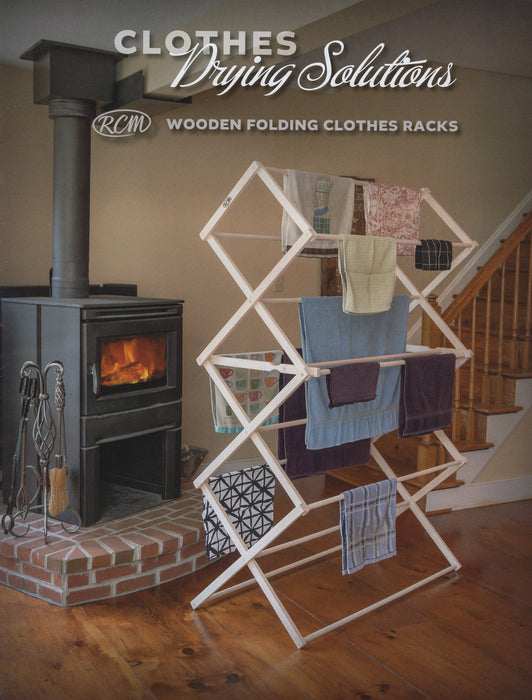 Amish Clothes Drying Rack - Folding Rack that easily Expands for hanging damp or wet clothes