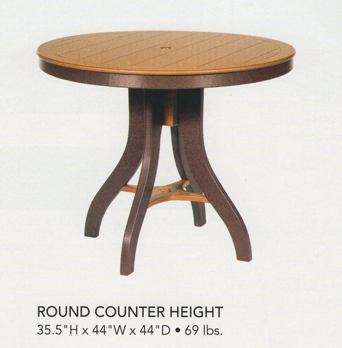 Amish-Made 44" Round Patio Counter-Height Table - Local Purchase ONLY in Downingtown PA SR-RCT