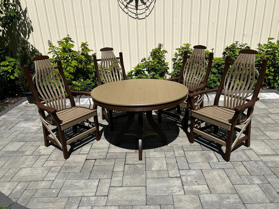 Amish-Made Deluxe Poly Bentwood Style Dining Chair with Round Trim - Local Pickup ONLY in Downingtown PA SR-BDCwT