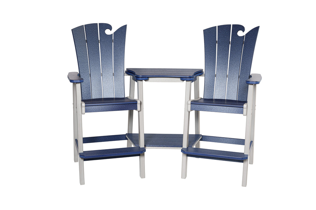 Amish-Made OceanWavz Collection Bar-Height Poly Dining Chairs